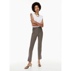 Aritzia Babaton Women’s Size 4 Atelier Numero Pant Mid Rise Skinny Brown Black